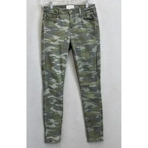 Parker Smith Camo Skinny Jeans Stretch Women's Sz 25 Straight Leg Mid Rise Denim